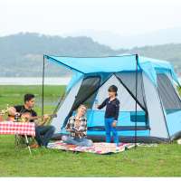 Durable modern easy quick folding transparent 6 - 8 people luxury single camping tent camp