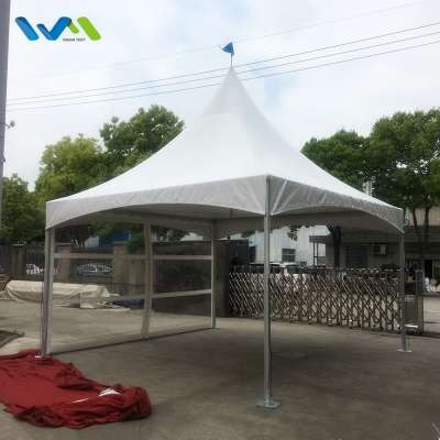 Latest Style 5x5m High Peak Roof Outdoor Canopy With Rectagon Wall