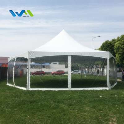 Cheap Price White PVC Roof 12m Hexagonal Tents For 100 People