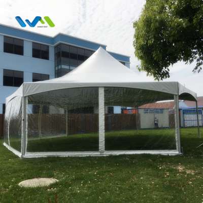 Factory Price High Peak Roof 12m Hexagon Tent With Clear PVC Wall